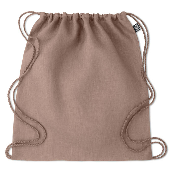 Plecak z konopi w kolorze brązowym