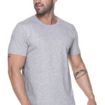 T-Shirt Geffer koszulka 34 jasno szara melanżowa