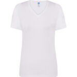 Biała koszulka JHK damska v-neck